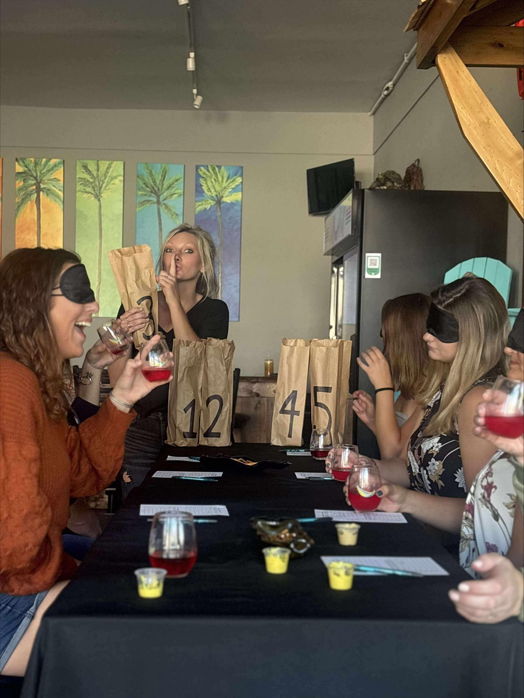 Group blindfold tasting challenge