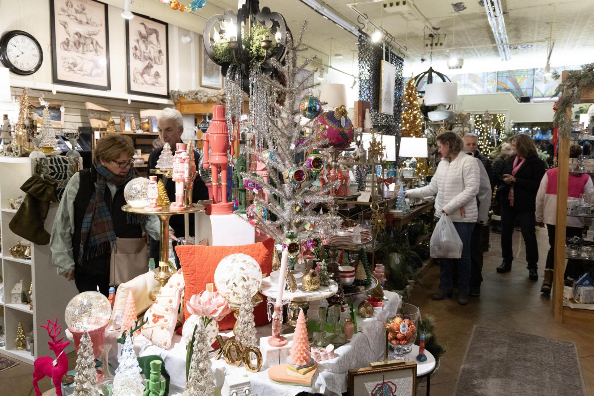 People shopping inside of Perennial Accents.