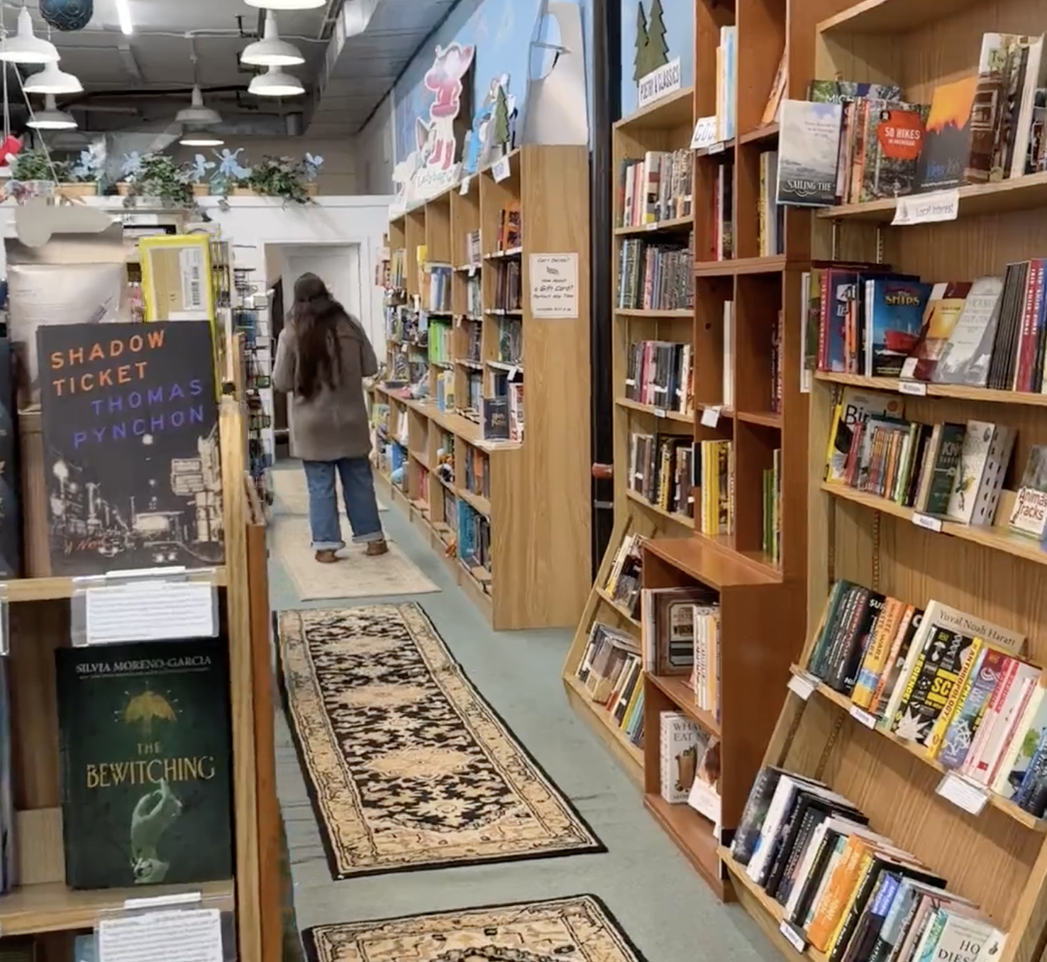 Interior of Forever Books with shelves full of books.
