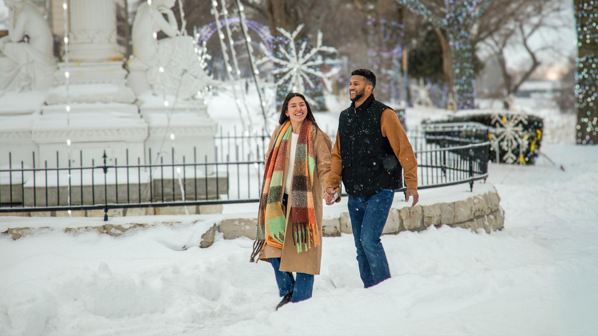 Winter walk on the bluff