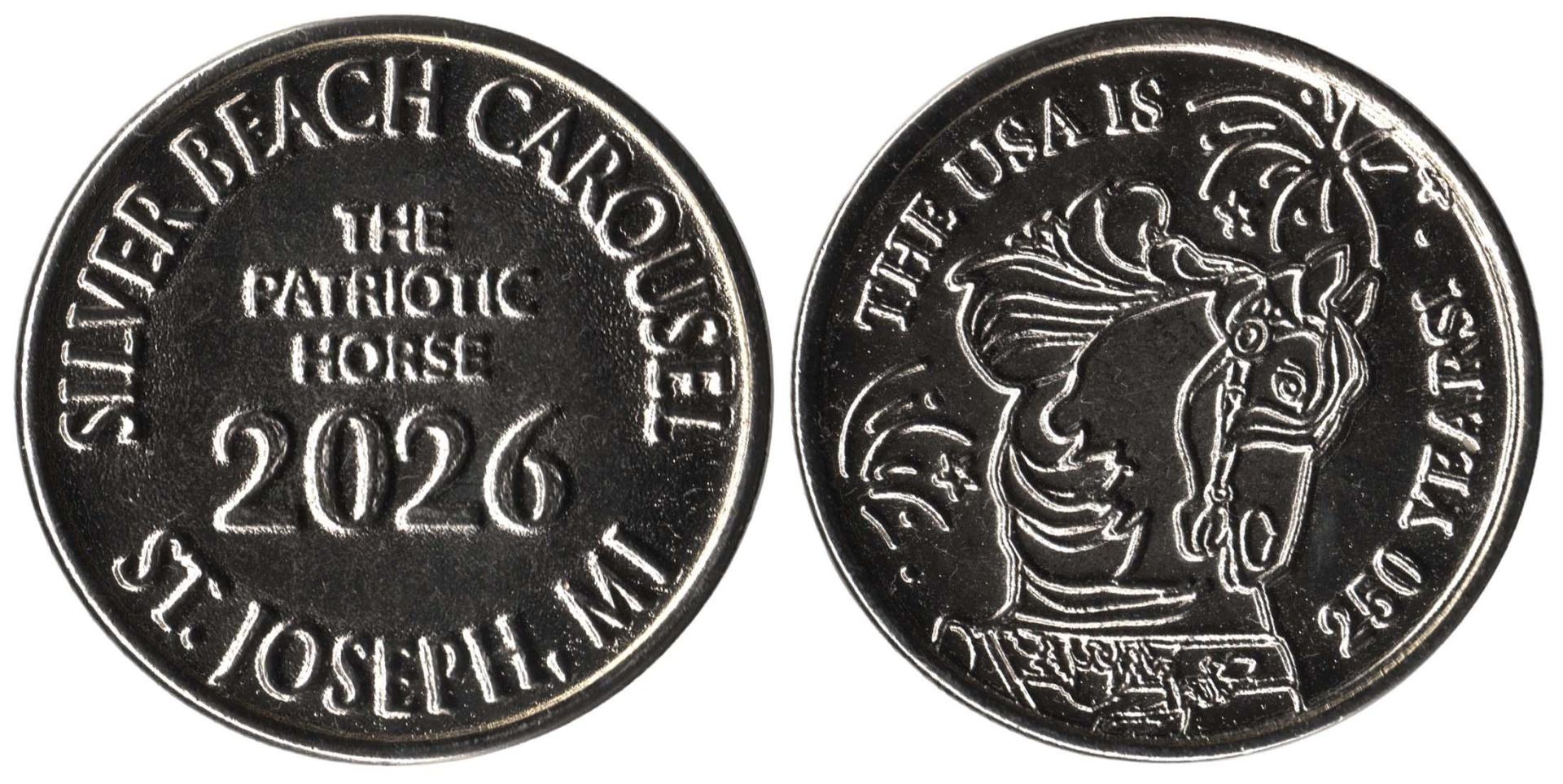 Silver Beach Carousel Token for 2026