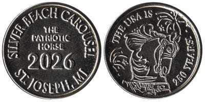 Silver Beach Carousel Token for 2026