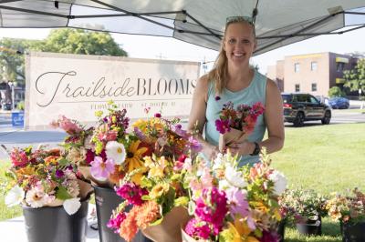 Farmers Market Flower Stand